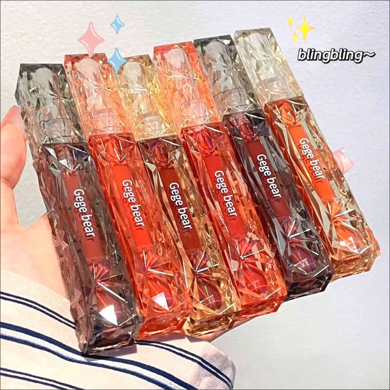 Gege bear Trong Suốt Son Bóng Làm Trắng Màu Môi Hiệu Ứng Gương Độc Đáo