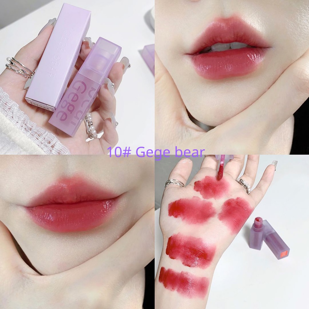 Gegebear Son Bóng Màu Nhung Lì Dưỡng Ẩm Kháng Nước Lâu Trôi hazy