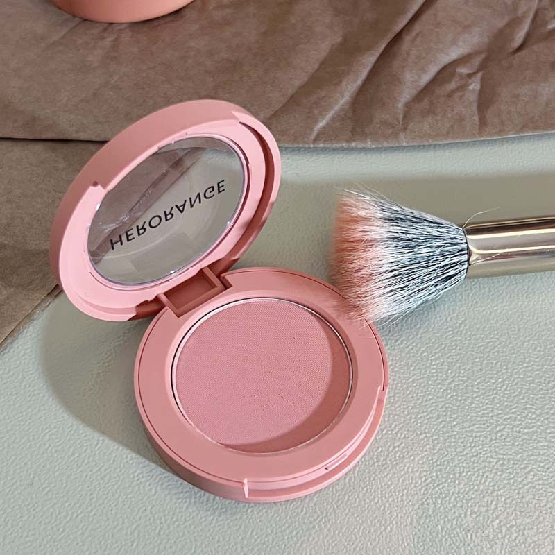 Phấn má hồng đơn sắc herorange tông nhung lì màu cam đào/ cam mờ tự nhiên mềm mại 4 màu kiềm dầu chống nước làm sáng da