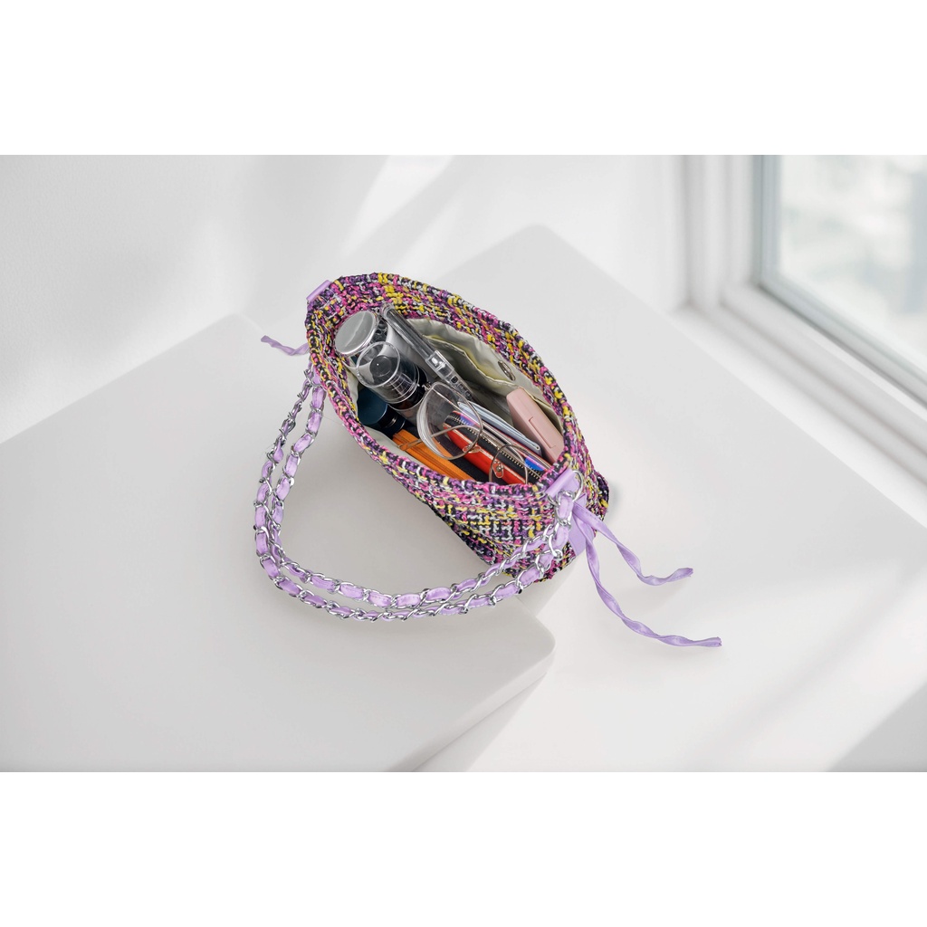 Túi xách đeo vai nữ màu hồng nhạt Mochi Bag - TUILATUI