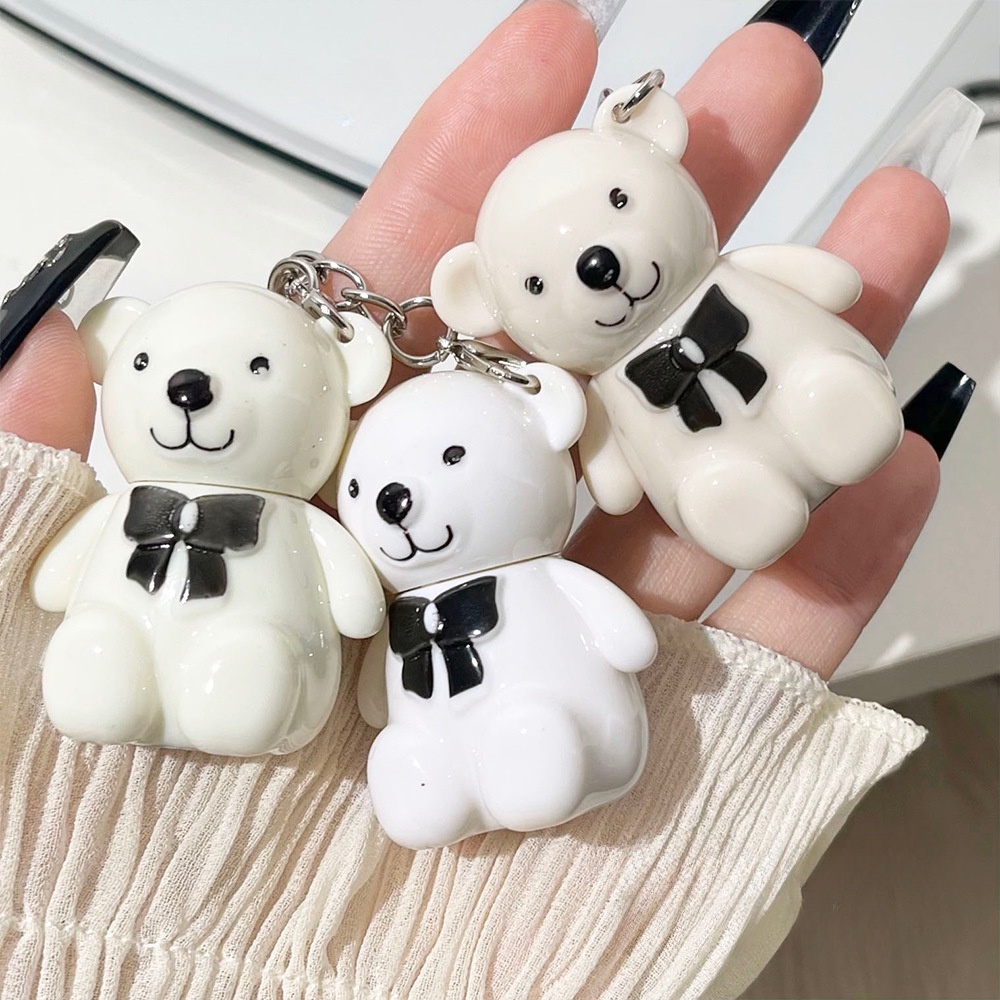 Son môi herorange ARTVALUE màu nude nhung lì đất sét tự nhiên hình gấu xinh xắn dạng móc khóa nghệ thuật