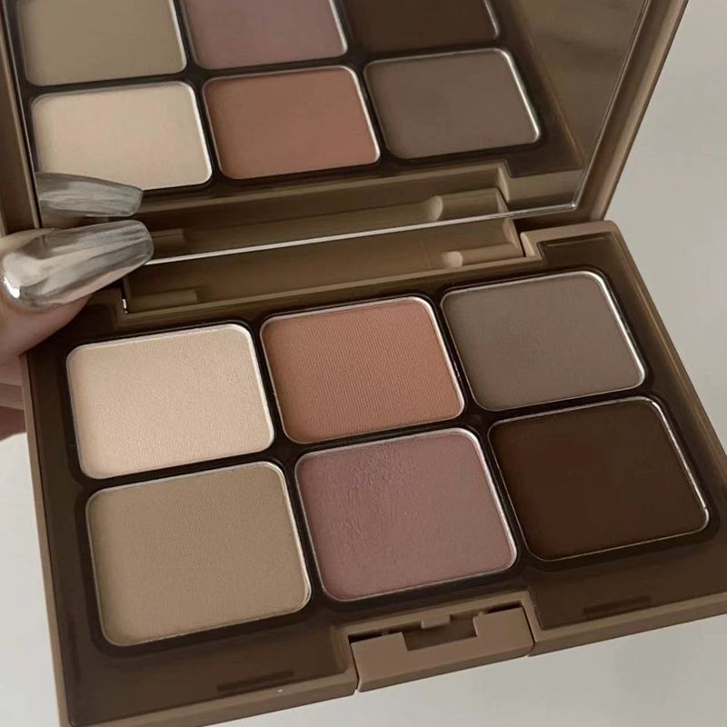 HERORANGE 6 Màu Bảng Phấn Mắt Màu Lì Và Màu Nhũ Kim Tuyến Trang Điểm Lâu Trôi Phấn Mắt