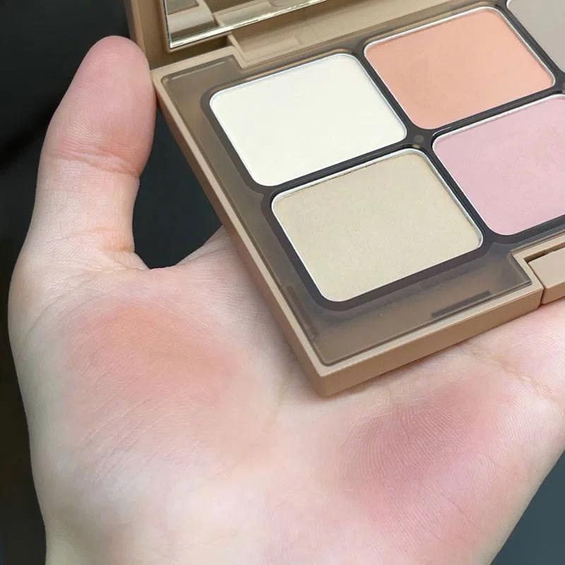 HERORANGE 6 Màu Bảng Phấn Mắt Màu Lì Và Màu Nhũ Kim Tuyến Trang Điểm Lâu Trôi Phấn Mắt