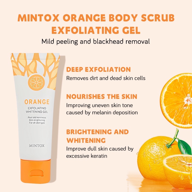 Gel tẩy tế bào chết herorange Mintox làm trắng da toàn thân làm sạch da mặt