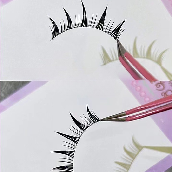 Lông mi giả herorange MengJieShangPin phong cách truyện tranh Nhật Bản búp bê tự nhiên màu đen siêu mịn 10-13mm