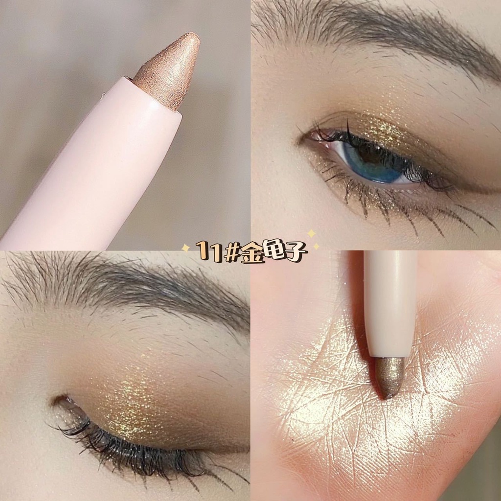 Bút kẻ mắt herorange Sweet Mint dâu tằm lì đầy màu sắc long lanh không thấm nước lâu trôi/ 15 màu