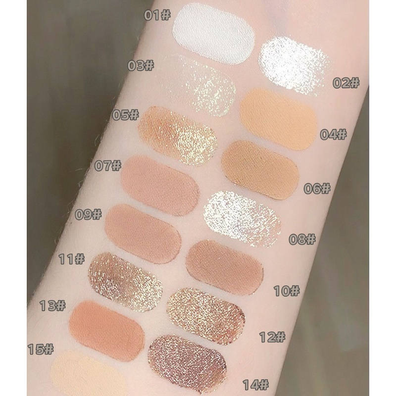 Bút kẻ mắt herorange Sweet Mint dâu tằm lì đầy màu sắc long lanh không thấm nước lâu trôi/ 15 màu