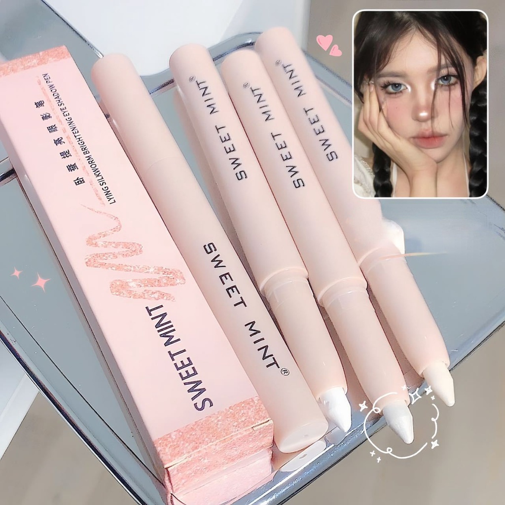 Bút kẻ mắt herorange Sweet Mint dâu tằm lì đầy màu sắc long lanh không thấm nước lâu trôi/ 15 màu