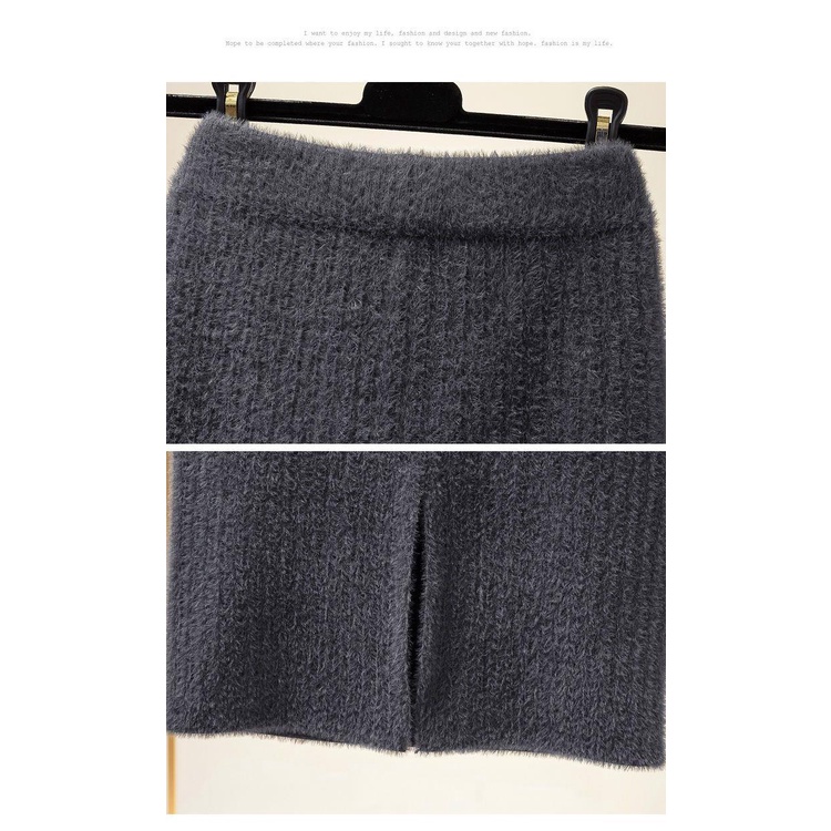 Plus Chân Váy Nhung Lưng Cao Dáng Suông Xẻ Tà Thời Trang Thu Đông 2022 Cho Nữ