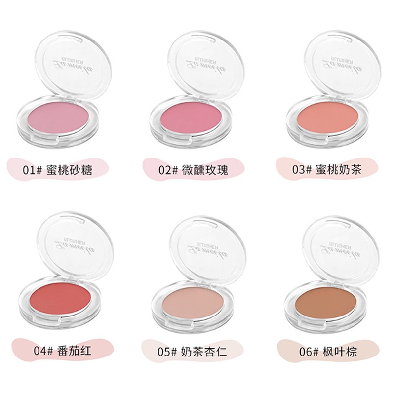 Phấn má hồng herorange mềm mịn 6 màu kiềm dầu kháng nước lâu trôi có gương