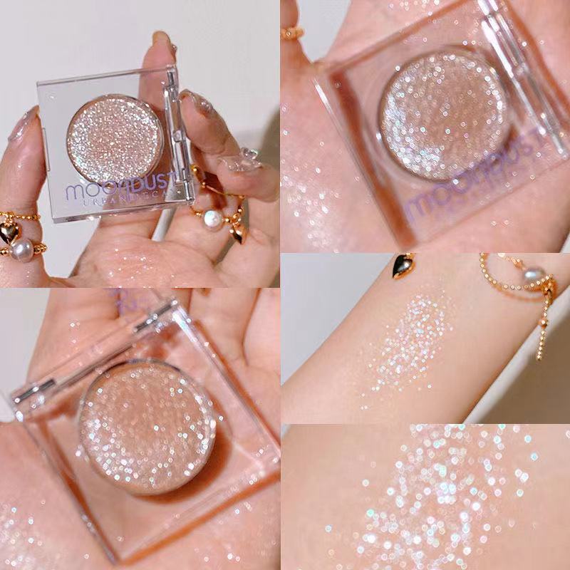 Bảng phấn mắt mengjieshangpin nội địa Trung ánh nhũ kim tuyến trang điểm bắt sáng chống nước lâu trôi
