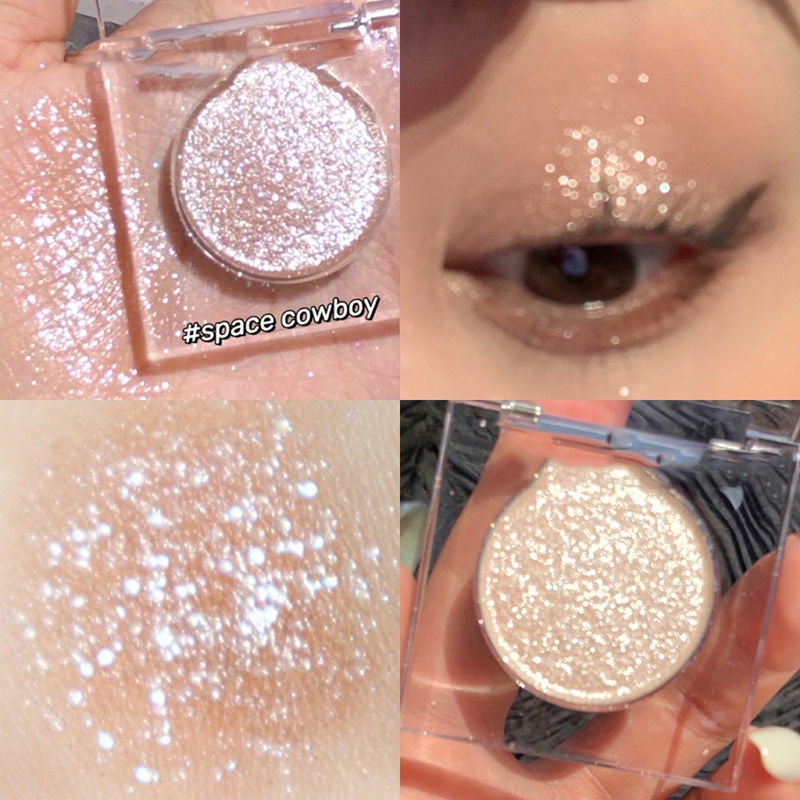 Bảng phấn mắt mengjieshangpin nội địa Trung ánh nhũ kim tuyến trang điểm bắt sáng chống nước lâu trôi