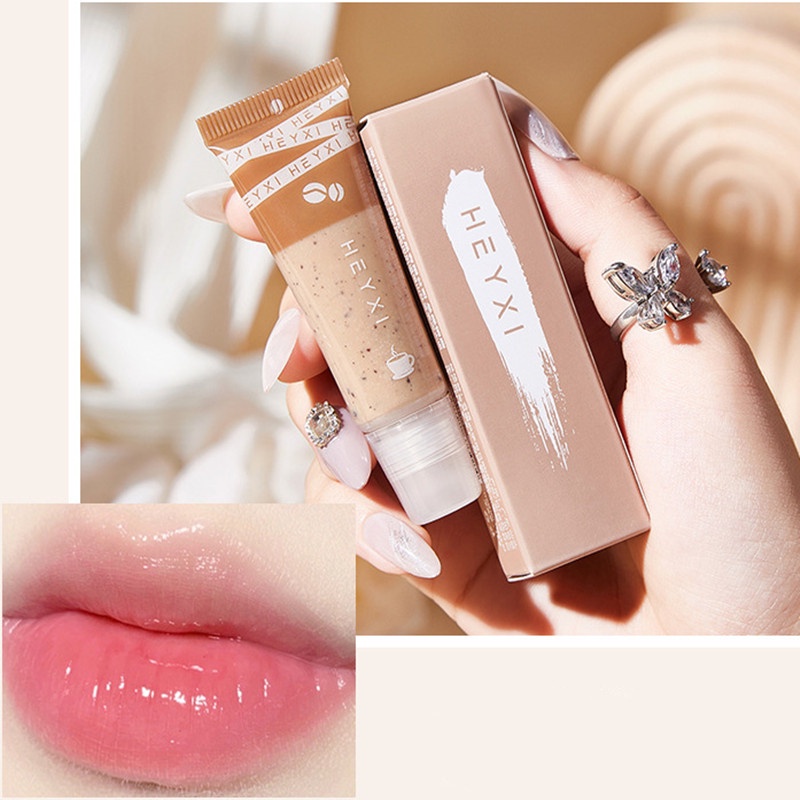 Tẩy da chết môi Lameila mengjieshangpin chiết xuất cà phê dưỡng ẩm chăm sóc môi