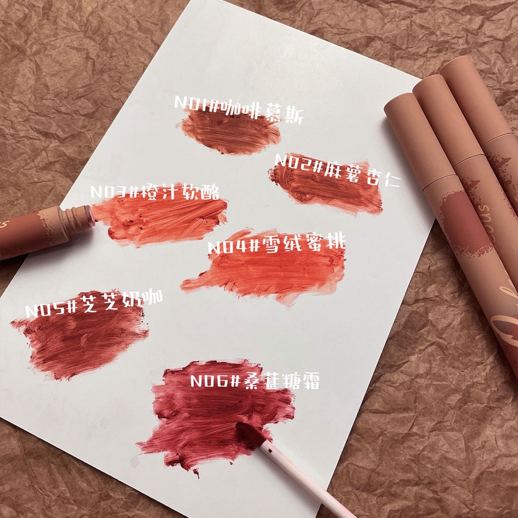 Son lì Oulesong herorange mềm mịn như nhung chống thấm nước chống khô môi lâu trôi