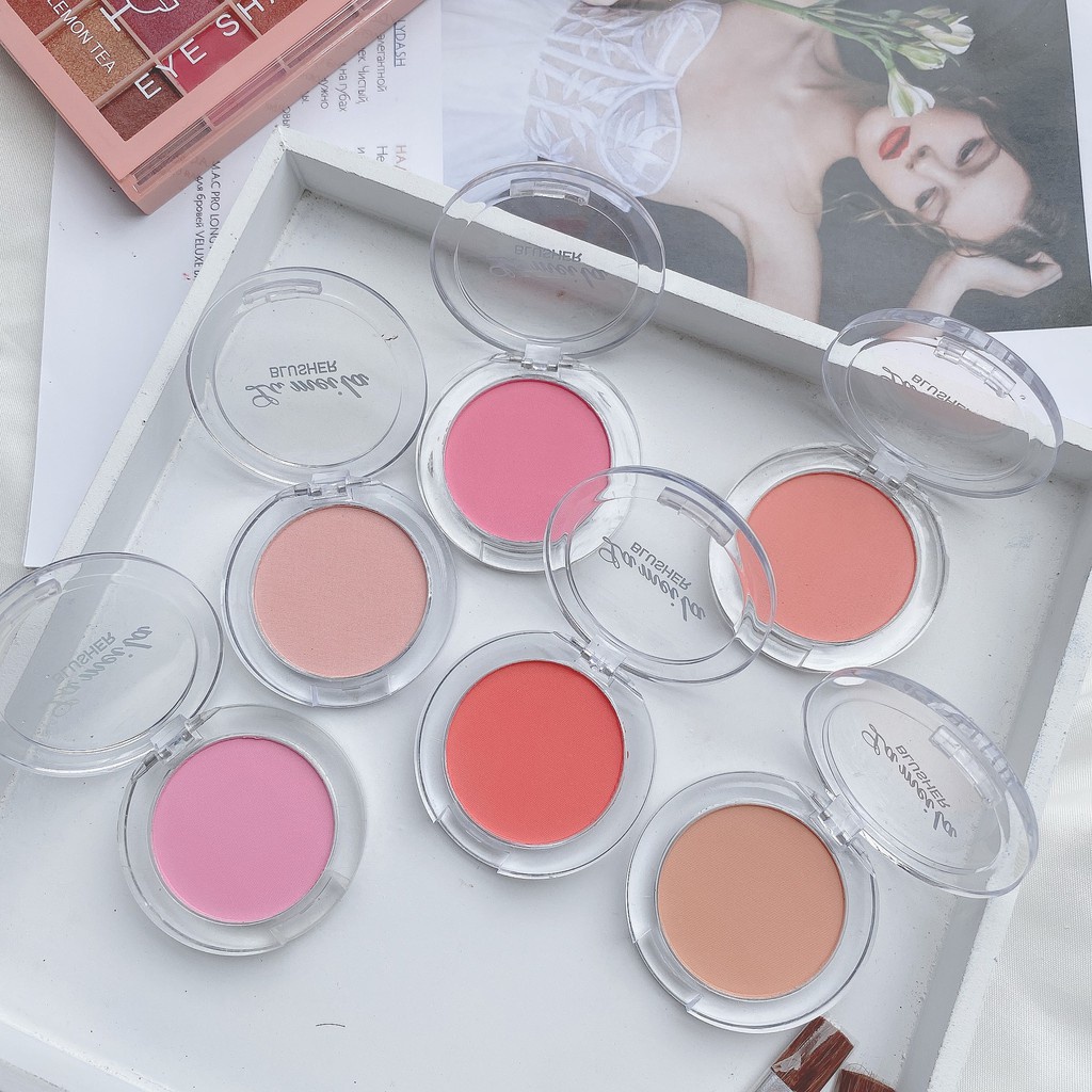 Phấn Má Hồng Phong Cách Hàn Quốc Tông Lì Và Nhũ 6 Màu Tùy Chọn Lameila