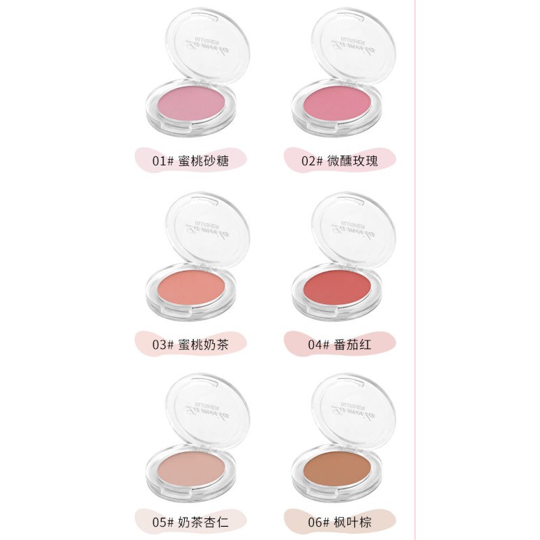 Phấn Má Hồng Phong Cách Hàn Quốc Tông Lì Và Nhũ 6 Màu Tùy Chọn Lameila