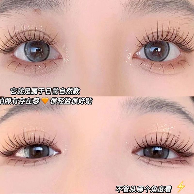 Lông Mi Giả 10 Hàng Thân Đen Tự Nhiên Mengjoeshangpin Dành Cho Người Mới Bắt Đầu