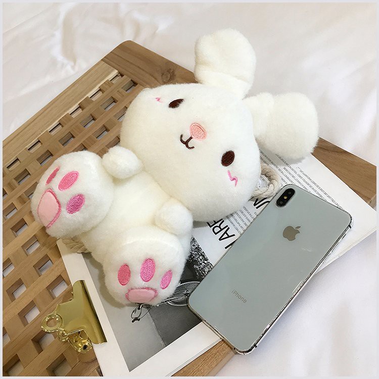 Túi thời trang đeo chéo hình thỏ nhồi bông Túi đeo chéo họa tiết hoạt hình xinh xắn dành cho nữ