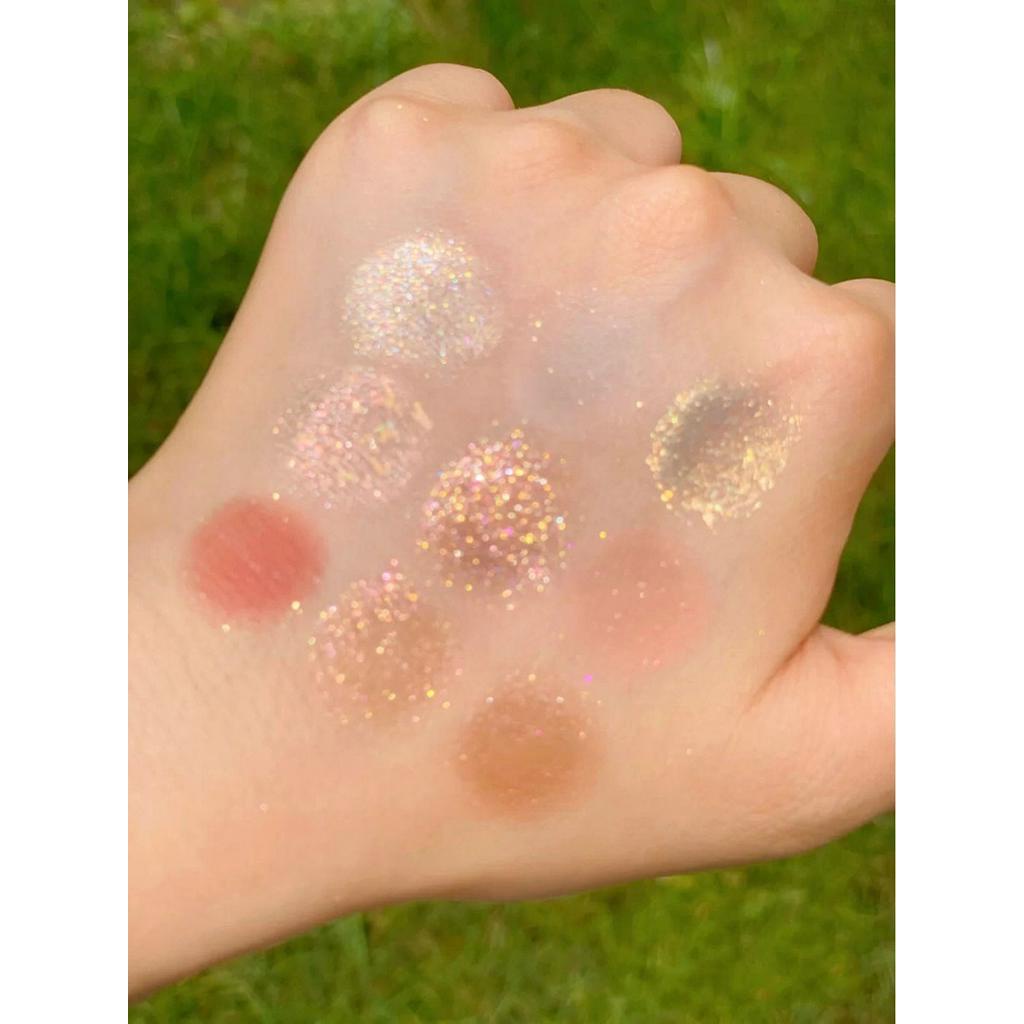 Bảng mắt 9 ô Herorange tông màu nâu cam vàng nhũ