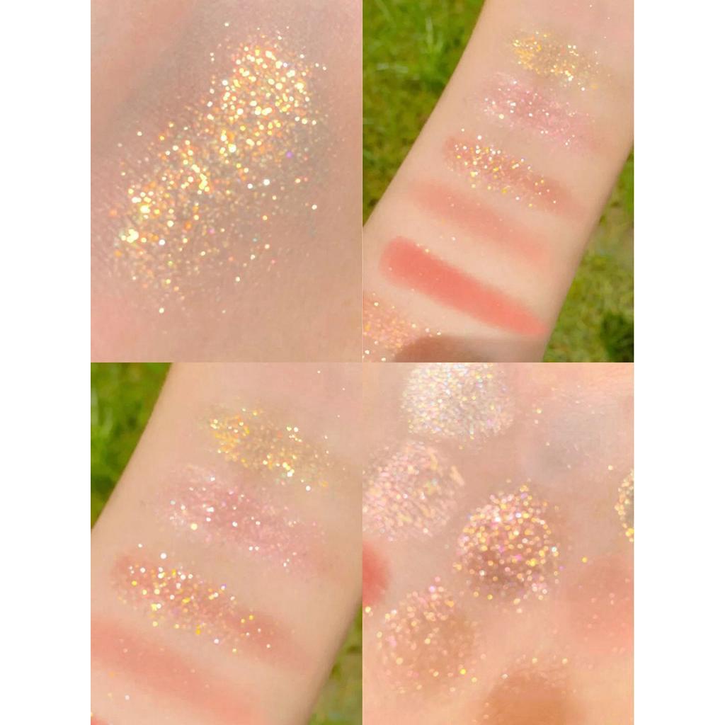 Bảng mắt 9 ô Herorange tông màu nâu cam vàng nhũ