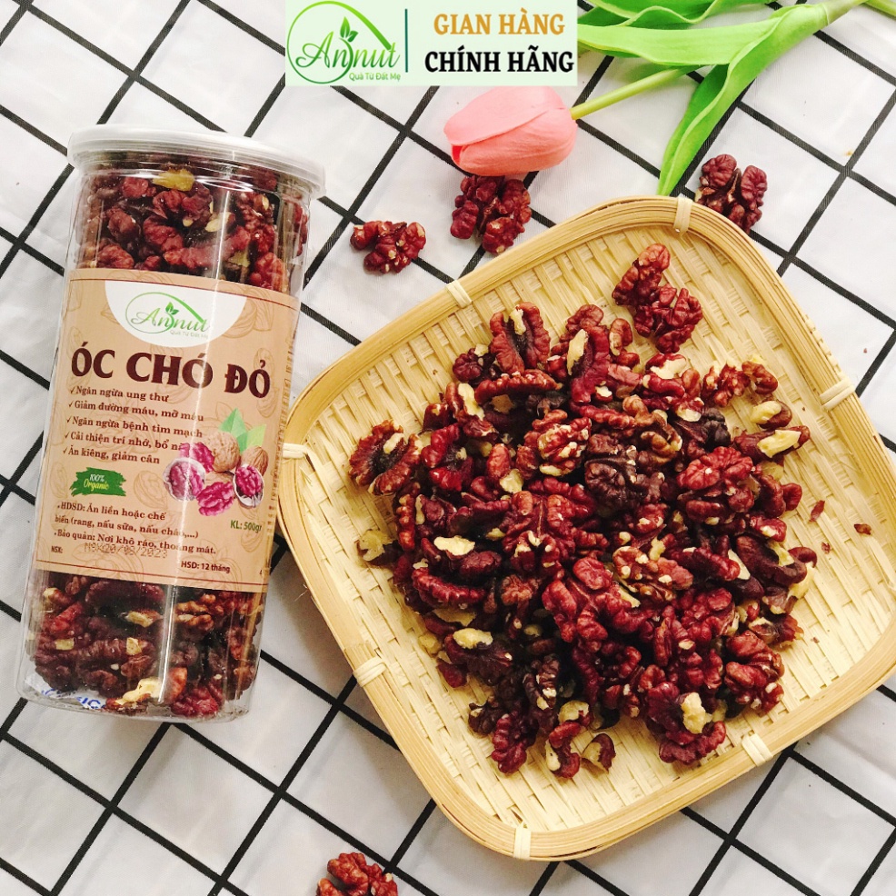Nhân óc chó đỏ Mỹ chĩnh hãng ANNUT 500G Hàng nhập khẩu cao cấp Date mới thơm ngon