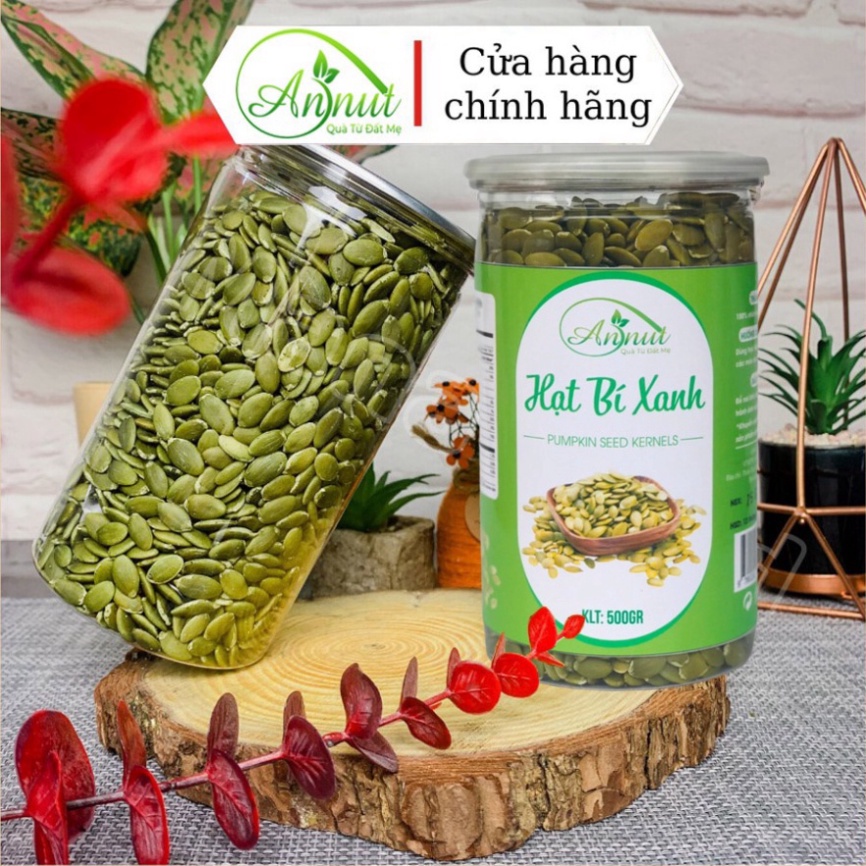 Nhân Bí Xanh Sấy Chín ANNUT Hạt To Đều Mẩy, Hàng Thượng Hạng. Hũ 500g