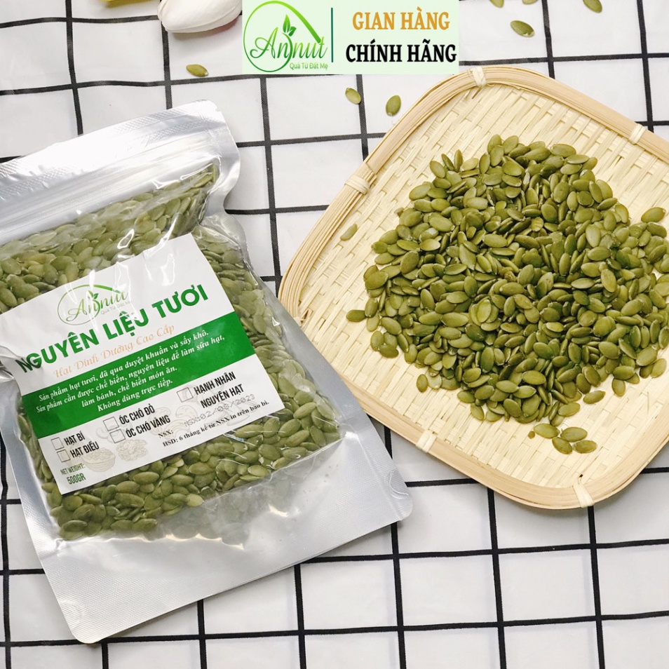 500Gr Nhân Hạt Bí Xanh Làm Sữa Nhập Khẩu Ấn Độ - Thực Dưỡng Xanh [Annut Food]