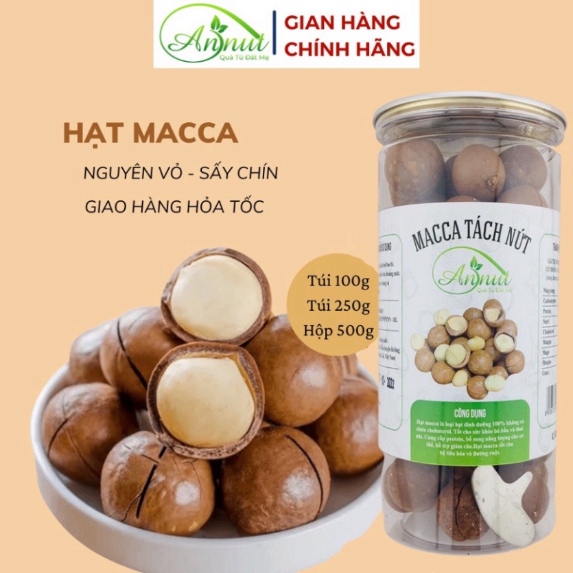 Hạt Macca Nứt Vỏ Tây Nguyên Thượng Hạng Annut Thơm Ngon,Giòn Tan, Bổ Dưỡng, Ăn Vặt, Eatclean,keto, Ăn Kiêng 500gr