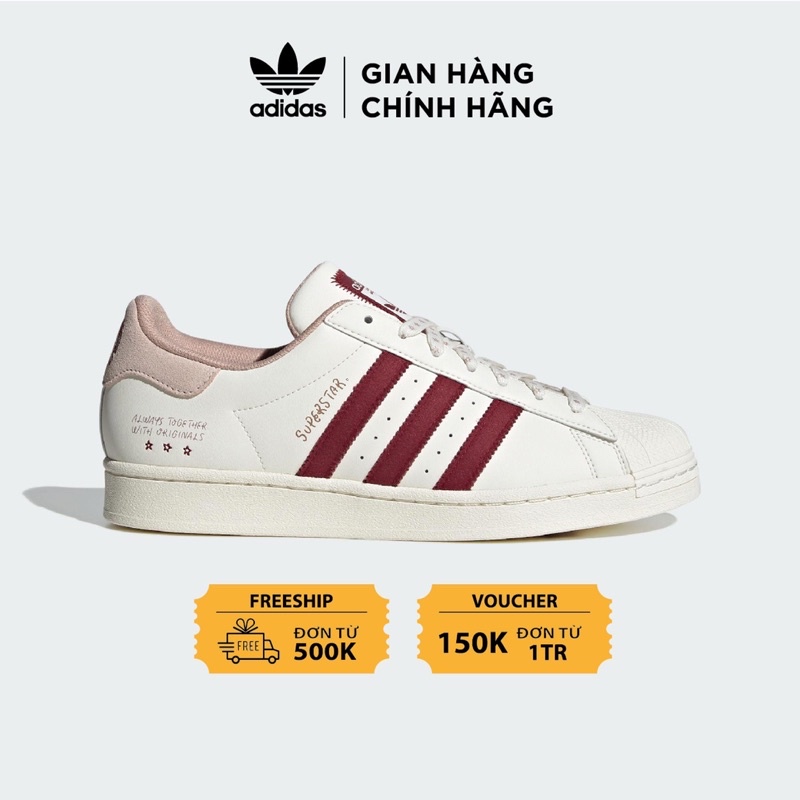 Adidas Originals x YU NAGABA Superstar Off White Burgundy  Unisex IG3853 'FREE SHIP ]