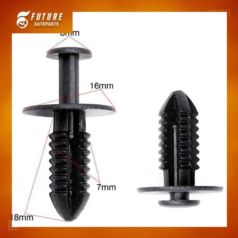 Bộ 50 chốt nở nhựa 7mm cho xe hơi BMW Mercedes -