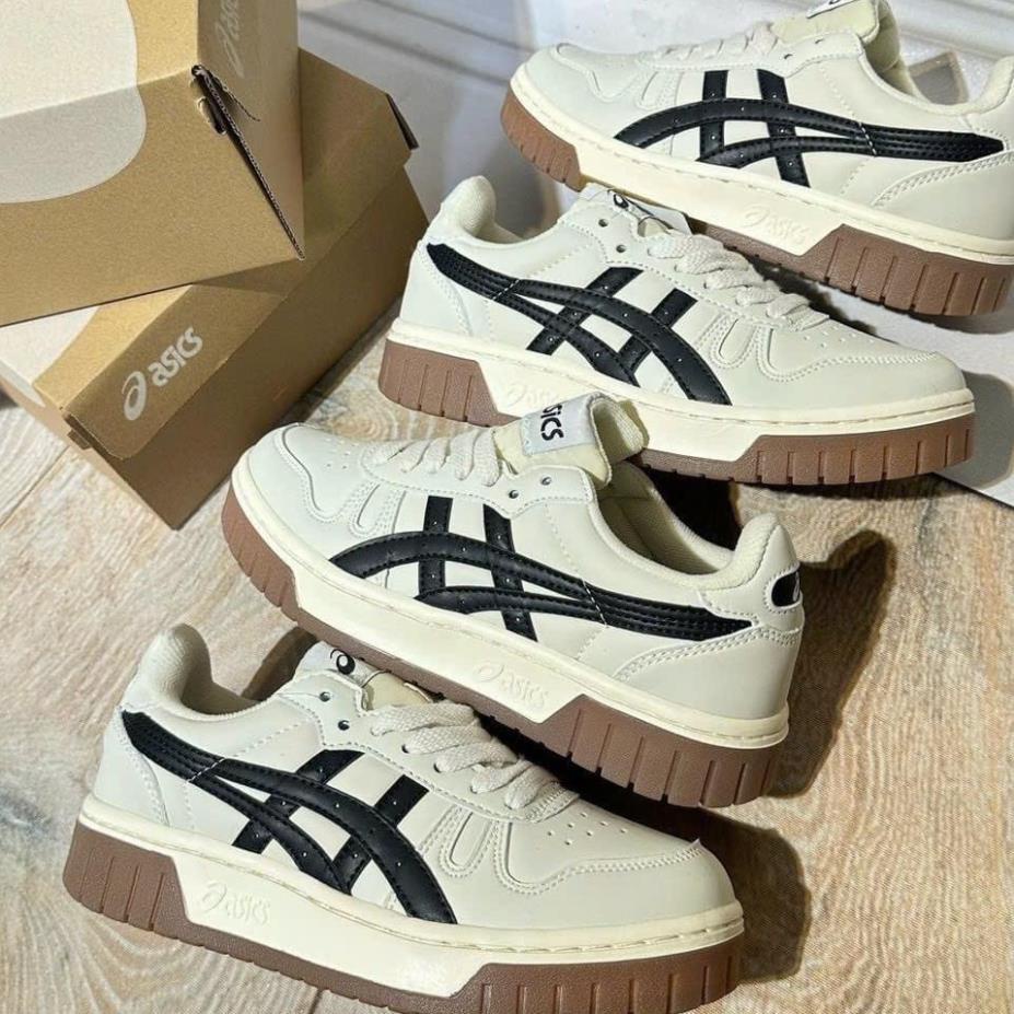 Giày Thể Thao Asics Court MZ Kem Đen Và Kem Xám Mẫu Mới Thiết Kế Độc Lạ Hàng Hot Trend 2023