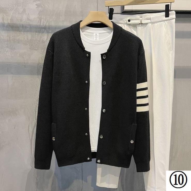 Áo Khoác Cardigan Nhung Tăm Phối Họa Tiết Thome Cực Đẹp