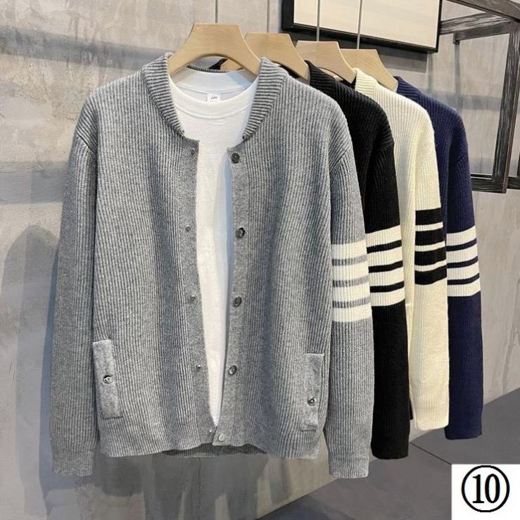 Áo Khoác Cardigan Nhung Tăm Phối Họa Tiết Thome Cực Đẹp