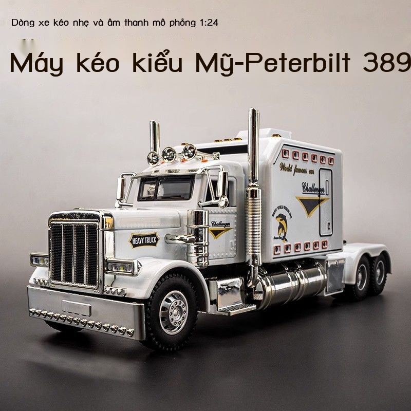 Xe tải hợp kim của Mỹ Peterbilt 384 mô hình ô tô xe tải hạng nặng xe đầu kéo đồ chơi trẻ em mô hình cậu bé
