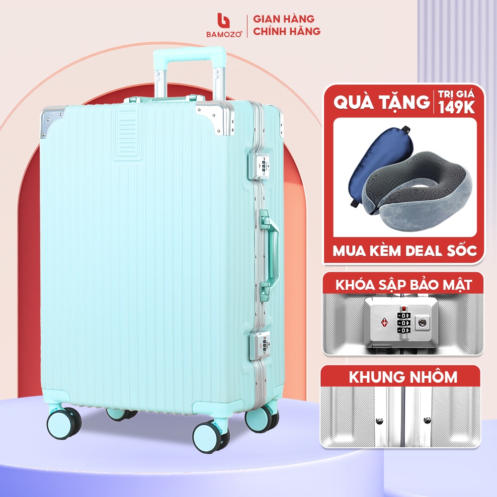 Vali Khung Nhôm Bamozo 9066 Size 28 Cao Cấp, Vali Kéo Chống Va Đập Bảo Hành 5 Năm - Lỗi 1 Đổi 1 Trong 30 Ngày
