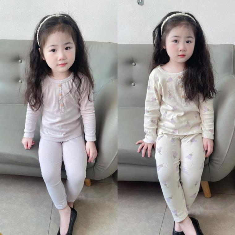 Set 2 bộ tăm hình hoa be và tím cho bé gái new