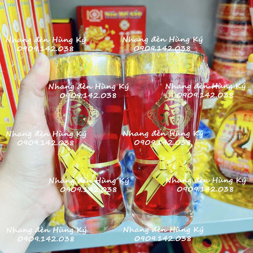 {3 cặp} Đèn cầy ly QA18 cao 15cm