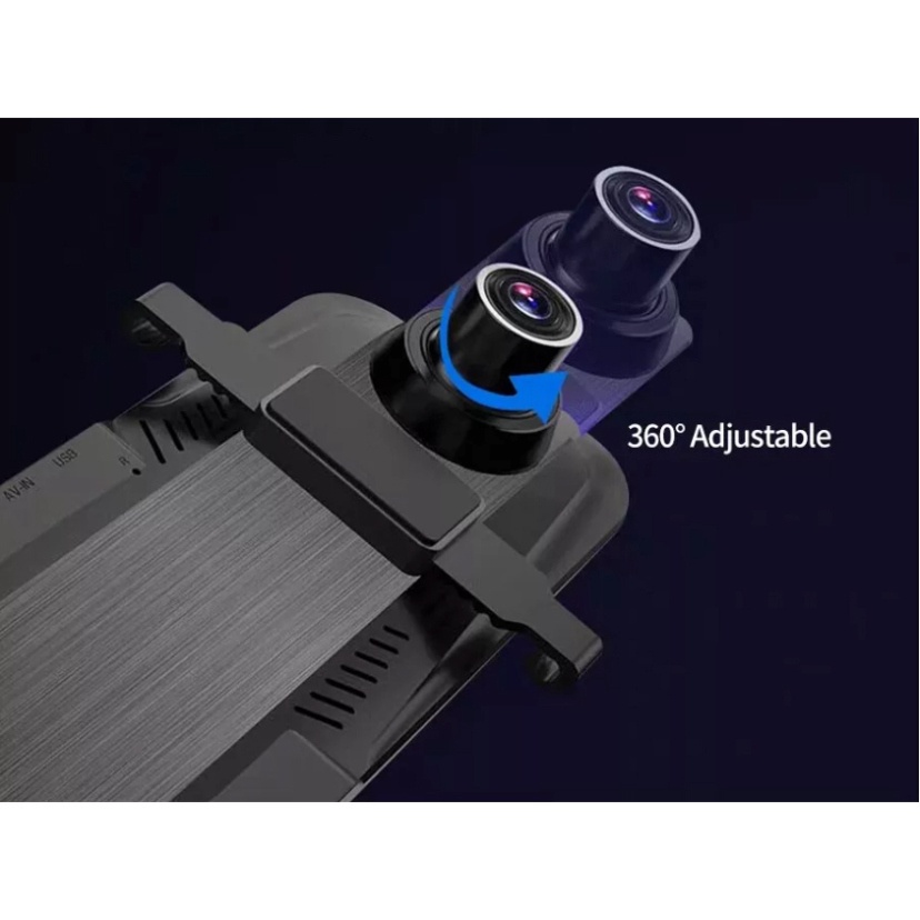 Camera hành trình ONTEKCO KG10 Promax 2K - wifi màn gương cảm ứng 10 inch, xem video trên điện thoại