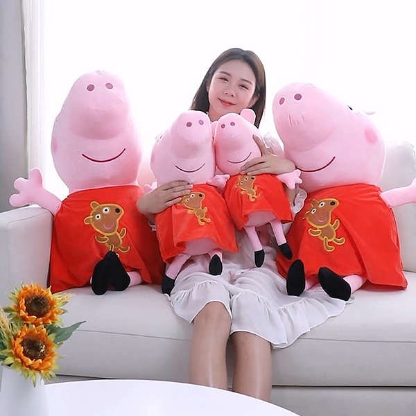 Gối Ôm Nhồi Bông Hình Gia Đình Heo peppa Dễ Thương
