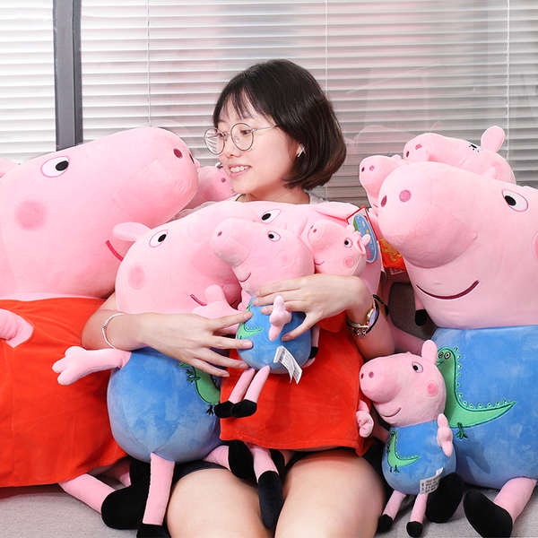 Gối Ôm Nhồi Bông Hình Gia Đình Heo peppa Dễ Thương