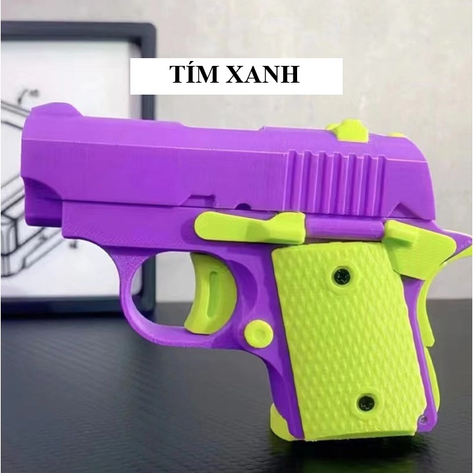 Đồ chơi nhựa in 3D sung m1911 mini cà rốt động lực