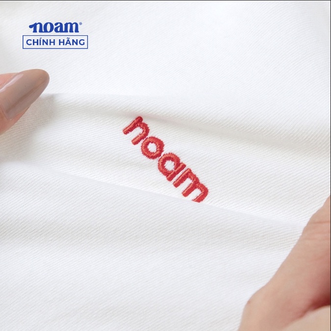 Áo thun Form rộng NOAM Plain Unisex 100% Cotton - Màu trắng