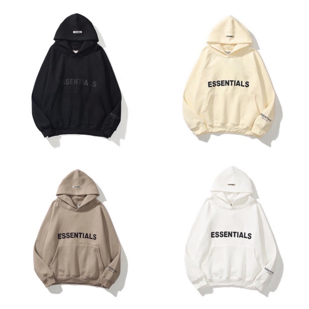 Áo Hoodie Mũ 2 Lớp Nỉ Ngoại ESSENTIALS Fom Thụng Nam Nữ Mũ Trùm Đầu 5 Màu Siêu Hot 2023