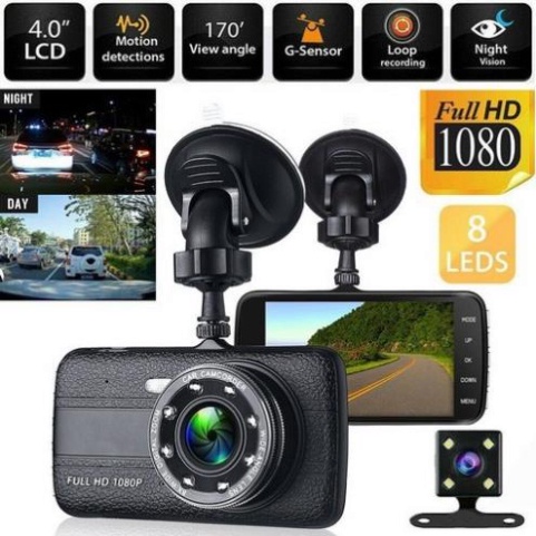 Camera hành trình ô tô ONTEK S14 Trước Sau Tích Hợp 8 Led 1080P - siêu nét- Chuẩn 4 inh