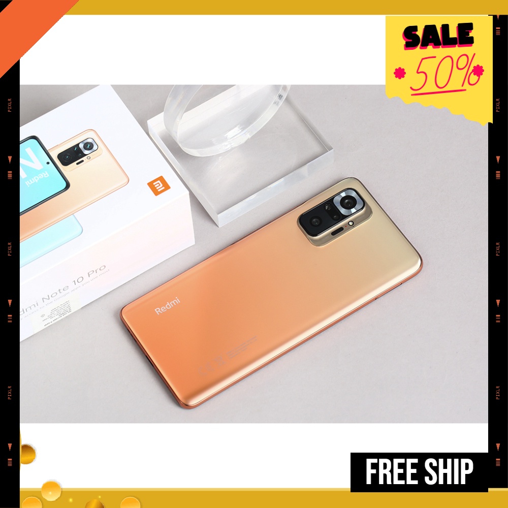 Điện thoại Xiaomi Redmi Note 10 Pro - Hàng Chính Hãng, Cấu Hình Cao, Pin Khủng, Chụp Ảnh Siêu Đẹp, Sạc Nhanh