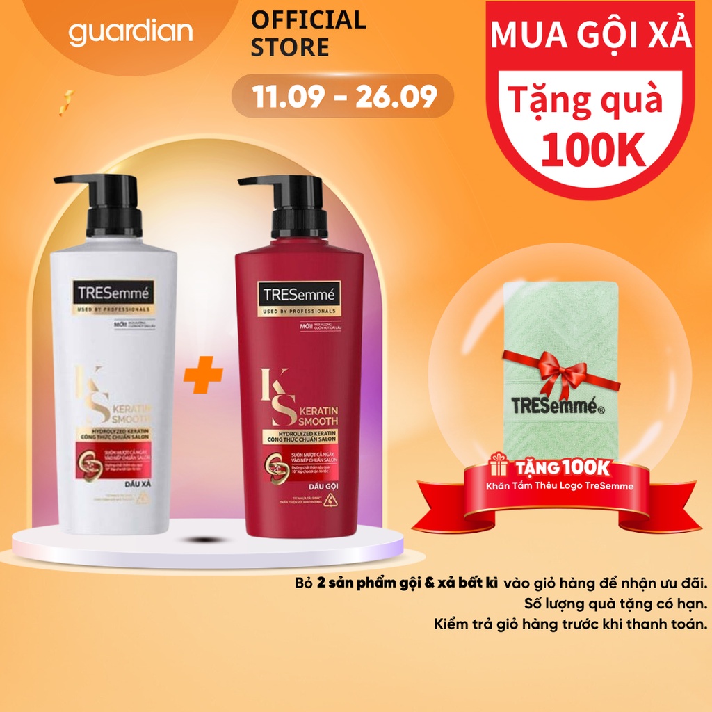 Dầu Xả TRESemmé Keratin Smooth Vào Nếp Suôn Mượt 480G