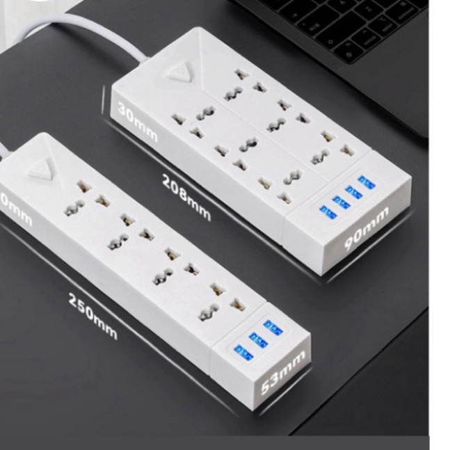 Ổ Cắm Điện Đa Năng Chịu Tải 2500w Cắm Mọi Thiết Bị Tích Hợp Cổng USB 5V Tiện Lợi Dây Dài 2,8 Mét HOT HOT