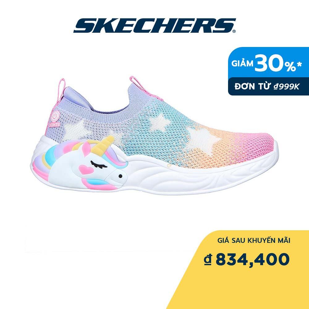 Skechers Bé Gái Giày Thể Thao S-Lights Unicorn Dreams Air-Cooled Memory Foam - 302328L-MLT