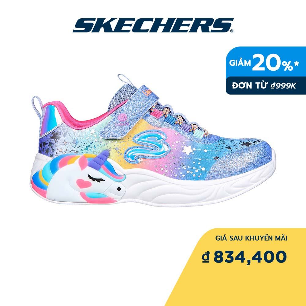 Skechers Bé Gái Giày Thể Thao S-Lights Unicorn Dreams Air-Cooled Memory Foam - 302311L-BLMT