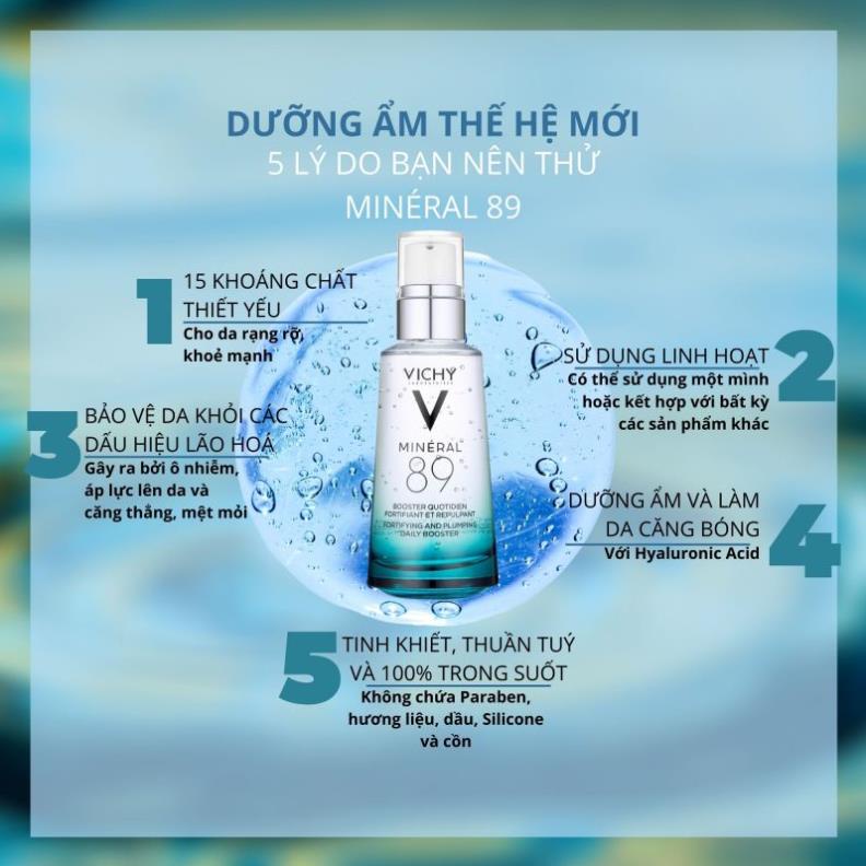 Bộ Đôi Dưỡng Chất Khoáng Cô Đặc Vichy Mineral 89 Serum Và Gel Rửa Mặt Ngừa Mụn Vichy Normaderm Gel | BigBuy360 - bigbuy360.vn